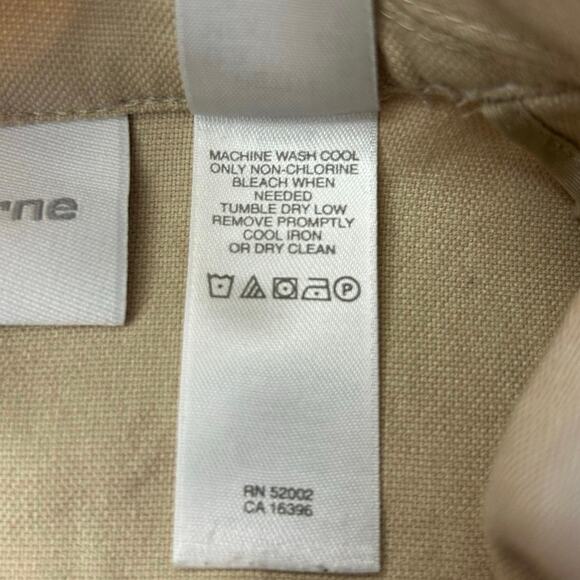 Liz Claiborne Petite Sm Career Casual Blazer Womens Khaki Button Detail on Back - Picture 8 of 9